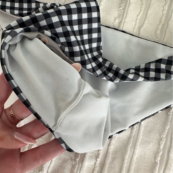 Zaful Black and White Gingham Bikini Size S - Picture 4 of 4